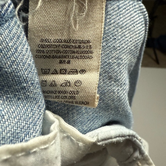 Free People Denim Womens Blue Midi Making Me Crazy Button Fridge Retro Skirt 4 - Picture 6 of 9